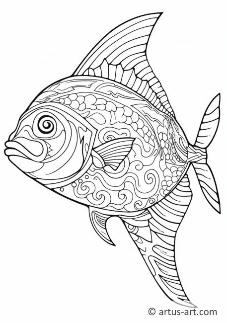 Tuna Coloring Page